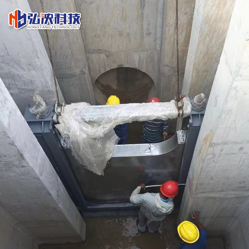 智能雨污分流井-液動式下開堰門-分流井